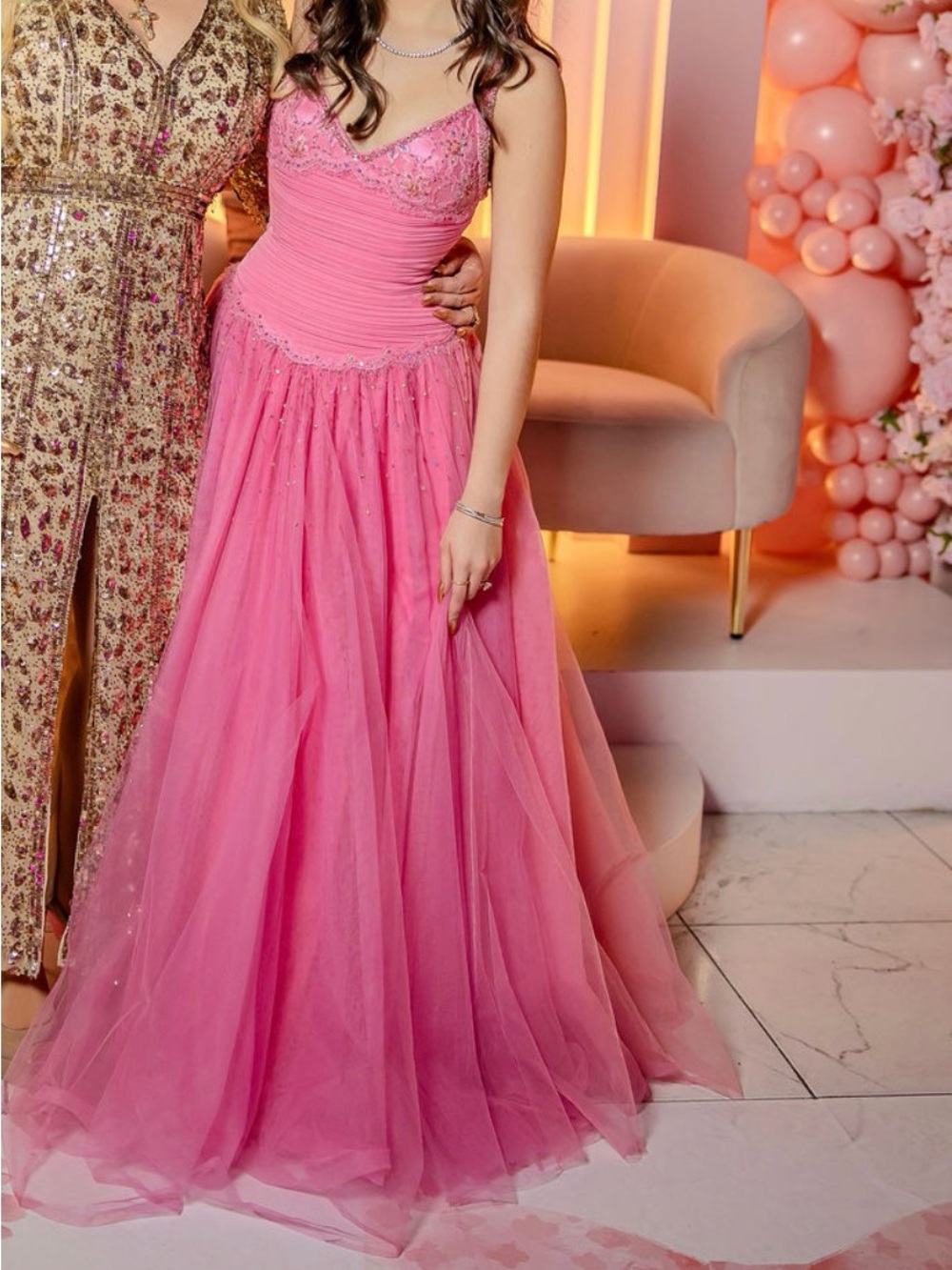 Pink Beaded Gown